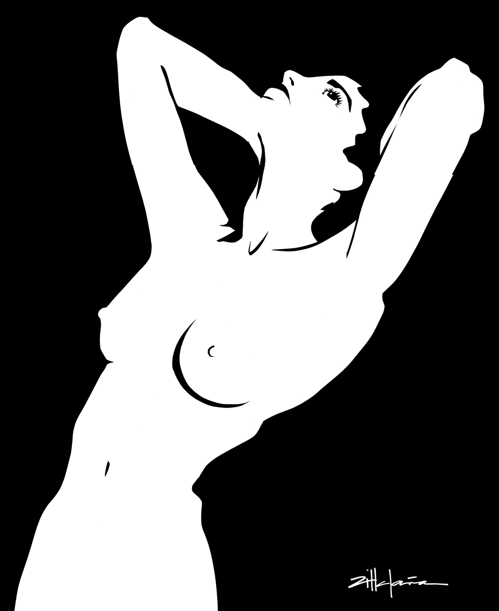 Original Art , Female Figure in Paper "NUDE" by Marcy Ann Villafaña