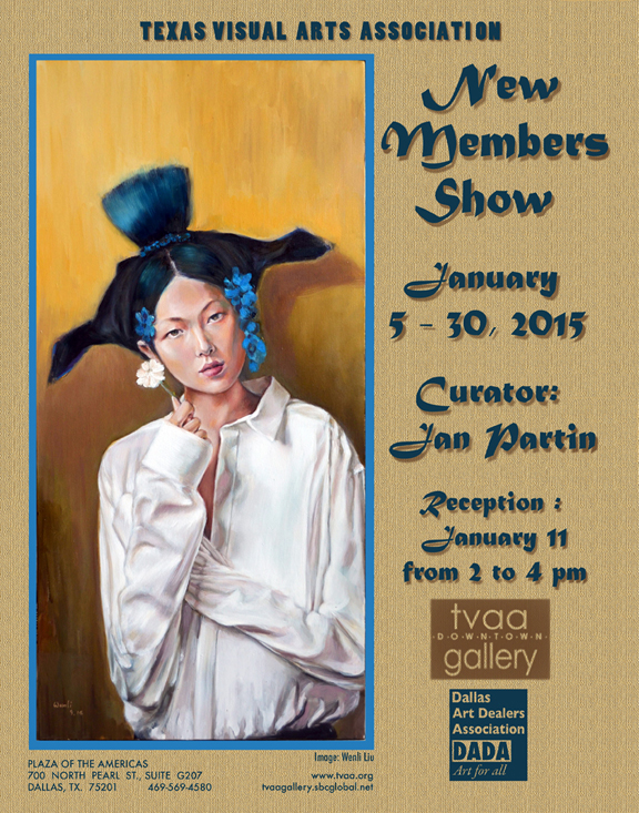 New Members Exhibition Entry Deadline, December 20, 2014 January 5 – 30, 2015 Reception, January 11, 2-4